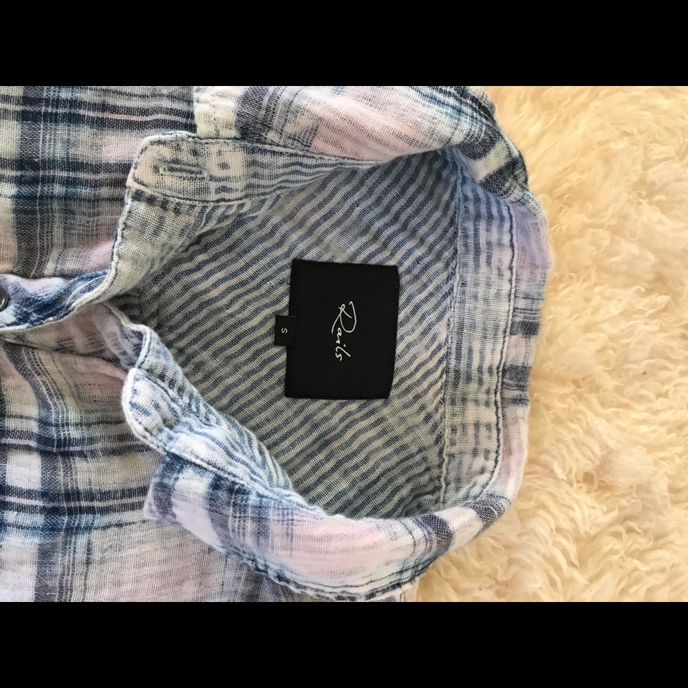 Rails button down plaid shirt